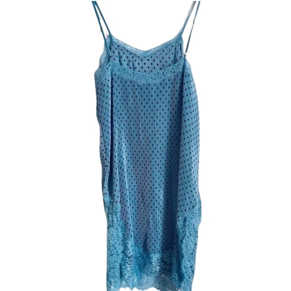 Free People Margot Slip Dress Blue 2 - Picture 3 of 7